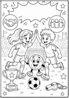 Vorschau - Mal- und Bastelvorlagen - Fußball Ausmalbilder kostenlos – Freebie für die Grundschule | Fußballfieber 2026 - Seite 2