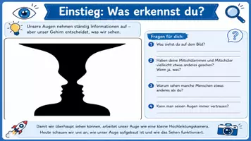 Vorschau - Arbeitsblätter - 👁️ Das Auge – Aufbau und Funktion eines wichtigen Sinnesorgans - Deckblatt
