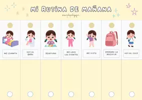 Vista previa - Refuerzo / NEE / Materiales de apoyo - 📅 RUTINAS VISUALES: MAÑANA, TARDE Y NOCHE 🕒 - Portada