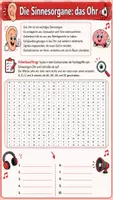 Vorschau - Arbeitsblätter - 🔊 Das Ohr – Aufbau und Funktion eines faszinierenden Sinnesorgans - Seite 1