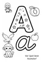 Vorschau - Arbeitsblätter - Den Buchstaben Aa schreiben und malen - Seite 2
