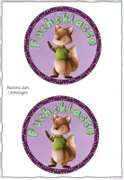 Vorschau - Mal- und Bastelvorlagen - Buttons Fuchs – Klassentier Fuchsklasse | 4 Vorlagen zum Ausmalen & Basteln - Seite 1