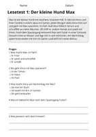 Vorschau - Arbeitsblätter - Lesetest Klasse 3 – Haustiere | 10 Lesetexte mit Fragen & Lösungen - Seite 2