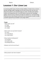 Vorschau - Arbeitsblätter - Lesetest Klasse 3 – Zoo | 10 kurze Texte mit Fragen & Lösungen - Seite 2