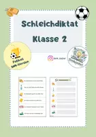 Vorschau - Arbeitsblätter - Schleichdiktat Klasse 2 (Fußball WM) - Deckblatt