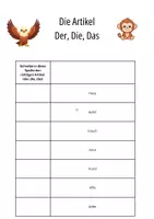 Vorschau - Arbeitsblätter - Die Artikel (der, die, das) erlernen und üben - Seite 3
