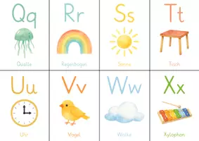 Vorschau - Bildkarten - Lernkarten ABC | Buchstaben Alphabet lernen Deutsch Klasse 1 & Vorschule - Seite 3