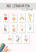 Vorschau - Bildkarten - Lernkarten ABC | Buchstaben Alphabet lernen Deutsch Klasse 1 & Vorschule - Deckblatt