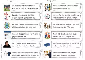 Vorschau - Arbeitsblätter - Fußball WM 2026 - Satzkarten: Sätze, Satzglieder, zweiteiliges Prädikat - Seite 3