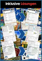 Vorschau - Arbeitsblätter - Europa & EU Test - Entstehung • Euro • Mitgliedsstaaten • Binnenmarkt • EU Organe • Europa ≠ EU - Seite 1