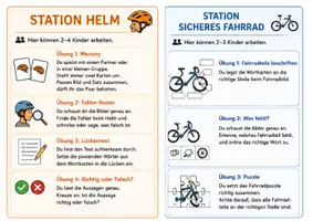 Vorschau - Arbeitsblätter - Fahrradprüfung Stationenbetrieb - Deckblatt