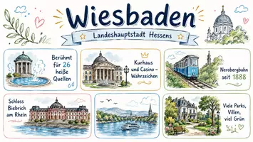 Vorschau - Arbeitsblätter - Arbeitsblätter zum Thema "Wiesbaden" + Lösung & MP3 + Mindmap + Infografik - Seite 1