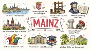 Vorschau - Arbeitsblätter - Arbeitsblatt "Mainz" + Onlineübung & MP3 + Infografik - Seite 1