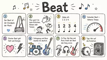 Vorschau - Arbeitsblätter - Arbeitsblatt "Beat" + Onlineübung & MP3 + Mindmap + Infografik - Seite 1