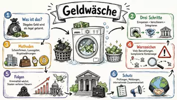 Vorschau - Arbeitsblätter - Lernposter + AB mit Fragen zum Thema "Geldwäsche" + Lösungsblatt + Infografik - Seite 2