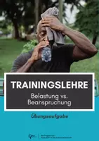 Vorschau - Arbeitsblätter - Grundlagen der Trainingslehre ⎮ Belastung vs. Beanspruchung - Übungsaufgabe für Klasse 10 bis 13 - Deckblatt