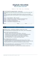 Vorschau - Arbeitsblätter - Digitale Identität, Klasse 9, 10 | Selbstinszenierung, Social Media, Selbstentfremdung | Recht auf Vergessenwerden, DSGVO | Authentizität, Verantwortung im Netz | sofort einsetzbar - Deckblatt