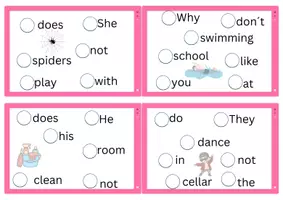 Προεπισκόπηση - Flashcards - Jumbled Sentence Cards Cover - Σελίδα 3
