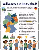 Vorschau - Arbeitsblätter - Deutschland entdecken : Leseverständnis und Wortsuchrätsel mit Lösungen - Seite 1