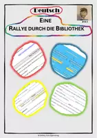Vorschau - Arbeitsblätter - Bibliotheksrallye - Entdecke die Schulbibliothek! - Deckblatt