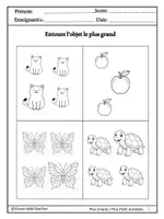 Aperçu - Matériel pour travaux manuels / dessin - Grand ou Petit? Comparaison des Tailles | Idéal IEF &Classe - Page 1