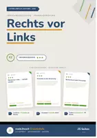 Vorschau - Stundenentwürfe - Rechts vor Links - Klasse 2 - 3-fach differenzierter Lesetext (Stundenverlauf, Bildkarten, Aufgaben + Lösungen uvm.) - Seite 1