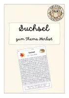Vorschau - Arbeitsblätter - Freebie: Suchsel zum Thema Herbst - Deckblatt