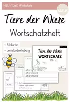Vorschau - Arbeitsblätter - Mini-Wortschatzheft: Tiere der Wiese (Selbstlernheft DaZ) - Deckblatt