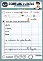 Aperçu - Feuilles d'exercices - Fichier KIT d'écriture cursive P1 à P5 CP - Page 2