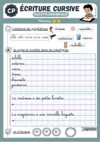 Aperçu - Feuilles d'exercices - Fichier KIT d'écriture cursive P1 à P5 CP - Page 3