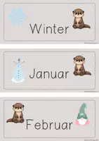Vorschau - Bildkarten - Kalender-Karten für deine Otter-Klasse - Seite 3