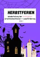 Vorschau - Arbeitsblätter - Herbstferien - Grammatik und Leseförderung - Deckblatt