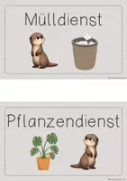Vorschau - Bildkarten - Klassendienste für deine Otter-Klasse - Seite 3