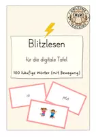 Vorschau - Präsentationen/Tafelbilder - Blitzlesen für die digitale Tafel: 100 häufige Wörter (Kl. 1/2) - Deckblatt