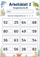 Vorschau - Arbeitsblätter - Zahlen vergleichen bis 100 | Mathematik Klasse 2 | 7 Arbeitsblätter als PDF - Seite 2