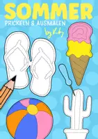 Vorschau - Mal- und Bastelvorlagen - Sommer Fensterbilder zum Prickeln & Ausmalen - Motoriktraining - Deckblatt