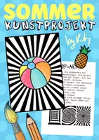 Vorschau - Stundenentwürfe - Op-Art Strandbälle - Abstraktes Kunstprojekt für den Sommer - Deckblatt