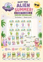 Vista previa - Juegos / Gamificación - Recurso montessori GRATUITO para aprender las EMOCIONES en INGLÉS | Live your Alien Summer - Portada