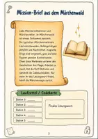 Vorschau - Stationenlernen - Märchenmerkmale Klasse 5-6: Deutsch Escape Room - Seite 2