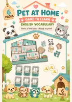 Vista previa - Juegos / Gamificación - Actividades para aprender las partes de la casa en ingles,actividades Montessori partes de la casa en ingles - Portada