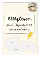 Vorschau - Präsentationen/Tafelbilder - Blitzlesen für die digitale Tafel (Kl. 1) - Deckblatt
