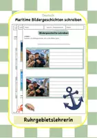 Vorschau - Arbeitsblätter - maritime Bildergeschichten schreiben - Deckblatt