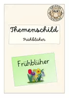 Vorschau - Poster - Freebie: Themenplakat zu Frühblühern - Deckblatt