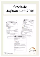 Vorschau - Arbeitsblätter - Lesetexte Fußball-WM 2026 - Deckblatt
