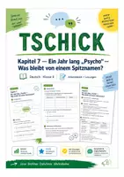Vorschau - Arbeitsblätter - Tschick Kapitel 7: Ein Jahr lang „Psycho“ – Jugendsprache, Sprachstil & Identität untersuchen - Deckblatt