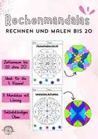 Vorschau - Arbeitsblätter - Rechenmandalas bis 20 ohne Zehnerübergang - Deckblatt