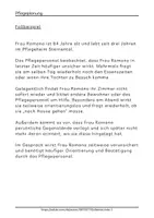 Vorschau - Arbeitsblätter - Fallbeispiel Verwirrtheit Pflegediagnose Beispiel Pflegeplanung - Seite 1