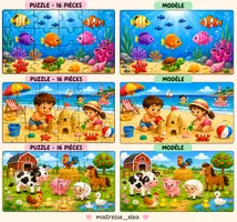 Aperçu - Jeux - 🌞 Puzzles de l'été - MS (16 pièces) 🌊 - Page de couverture