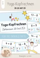 Vorschau - Spiele - Mathe Klasse 1 | ZR 20 mit Zehnerübergang | Yoga Bewegungsspiel Mathe Grundschule Klasse 1/2 | Mathestarter | Bewegungsspiel - Deckblatt