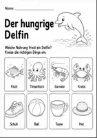 Vorschau - Mal- und Bastelvorlagen - Delfin Lebenszyklus - Interaktives Faltbuch & Steckbrief - Seite 2
